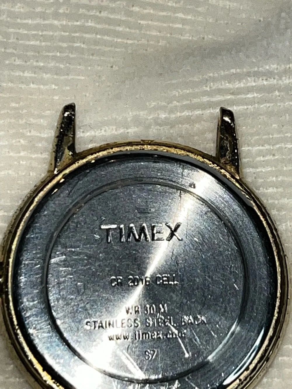 Timex Indiglo Day / Date Watch: 38mm Gold Colored Case: No Band- New Battery